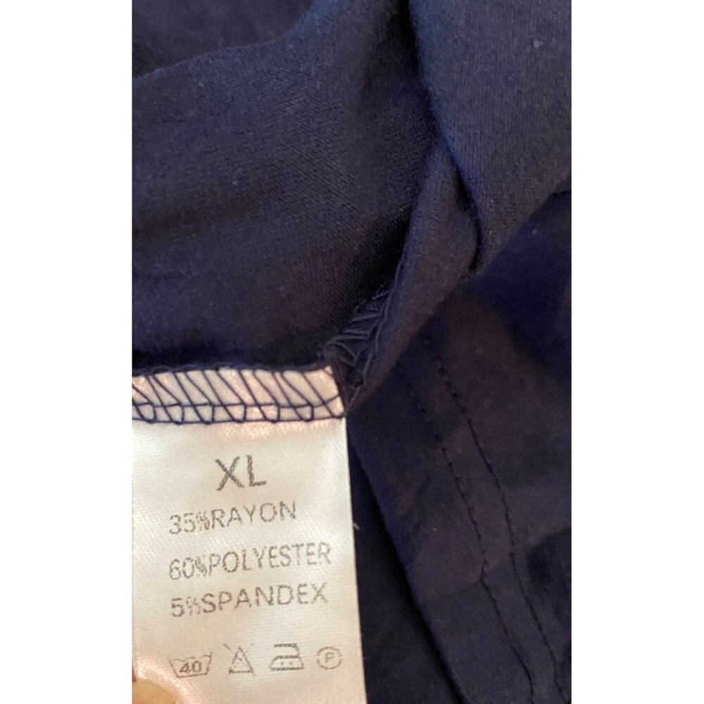 Navy Blue Qacohu Dress Tiered Long Sleeve XL - Picture 5 of 12